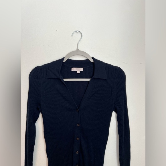 Hobbs London PEYTON MERINO WOOL SWEATER Medium Navy - Picture 4 of 7